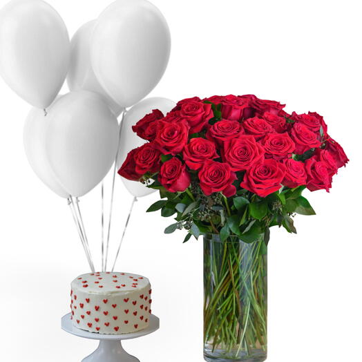 Red roses package