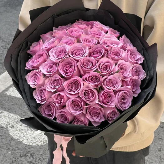 50 Purple Roses Bouquet