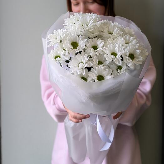 Монобукет из кустовых хризантем