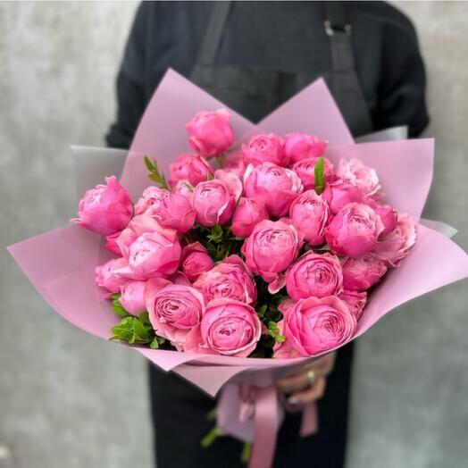 Pink Peony Rose Bouquet-672