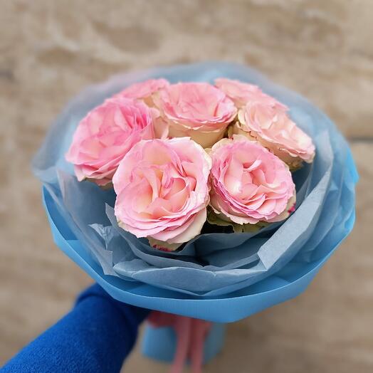 Букет 7 нежных роз от Оранж Алматы