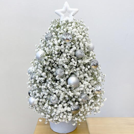 White New Year tree