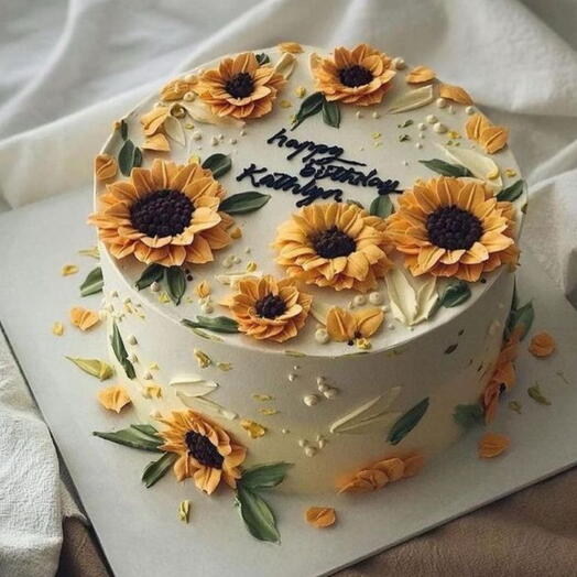 Торт с подсолнухами 🌻