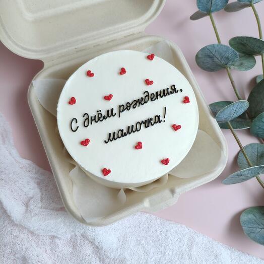Бенто торт маме на день рождения сердечки