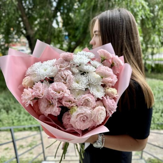 Хризантема и Эустома