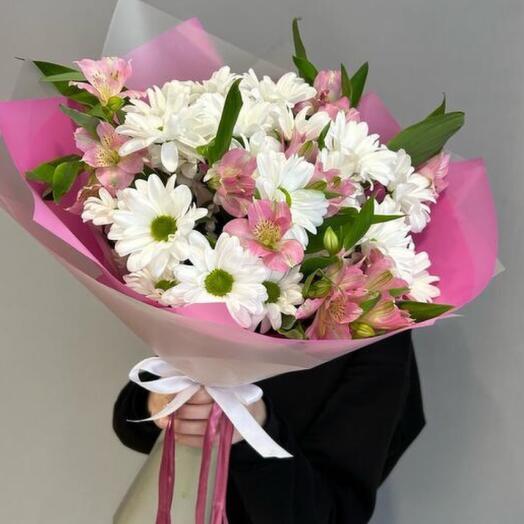 Ramo de alstroemeria y crisantemo