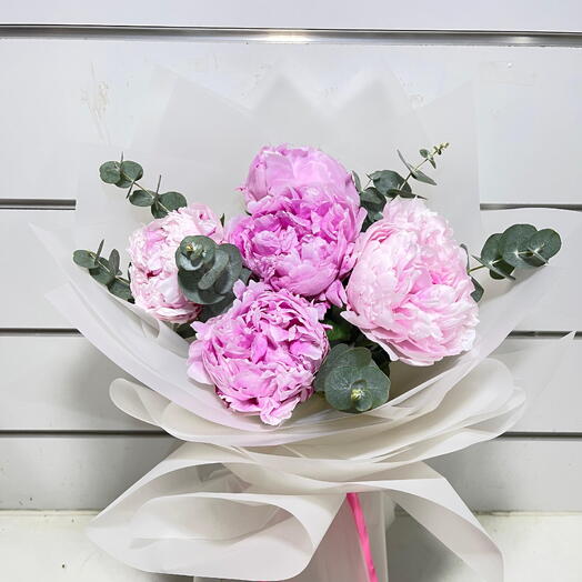 5 Pink Peony Bouquet