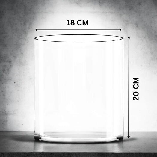 Glass vase cylinder