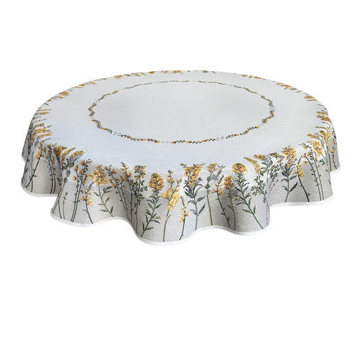 Mantel de Gobelino/Jacquard, Redondo 165 cm, Mimosa