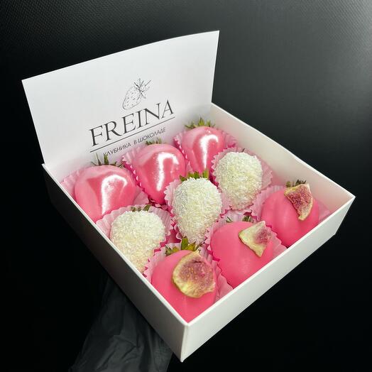 Клубника в шоколаде «Pink S» (9-12 шт)