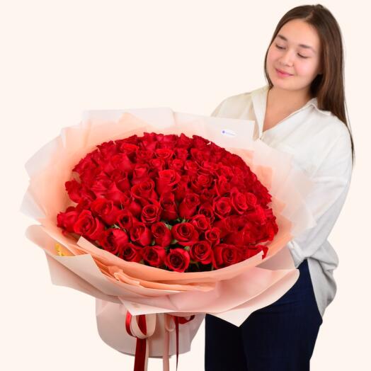 Букет 101 Голландская роза