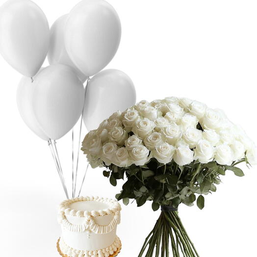 White roses package