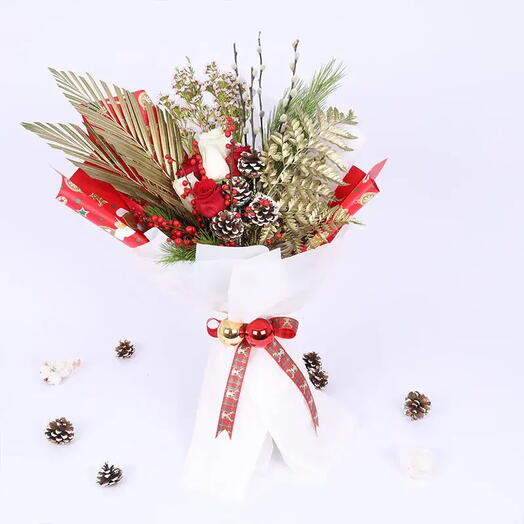 Seasons Greetings Flower Bouquet