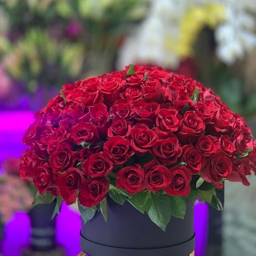 Premium Red Rose Flowers in a box