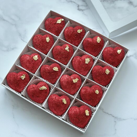 Птичье молоко сердечки 16 шт для любимых