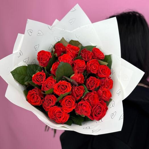 Ramo de 25 rosas rojas