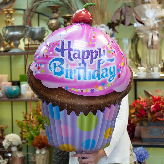 Globo de papel de aluminio "Cupcake in Pink Glaze" (89 cm)