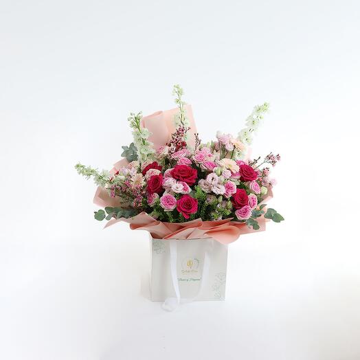 Pink Fusion   Delphinium Bouquet