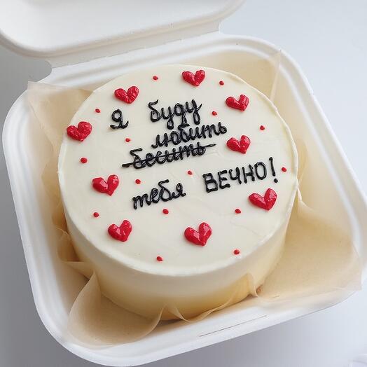 Бенто-торт с сердечками