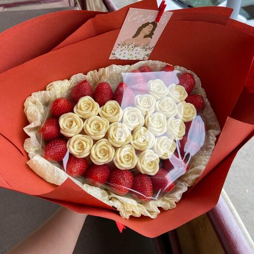 Candy and bouquet