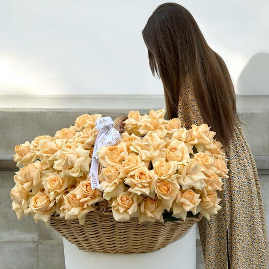 Roses in basket