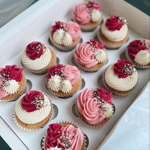 Valentines cup cakes 6pcs