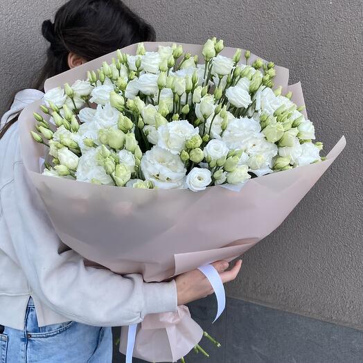 Fehér eustoma csokor