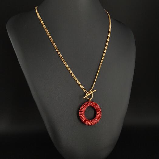 Дизайнерская Бижутерия на шею женская Колье Ожерелье Подвеска Кулон Кольцо Украшение на шею В подарок девушке женщине любимой