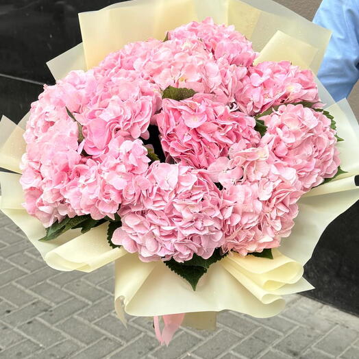 Pink Hydrangeas Bouquet;