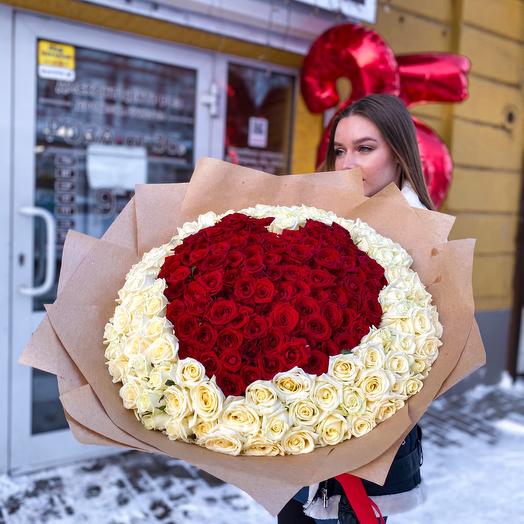 Букет «Сердце» из 201 розы