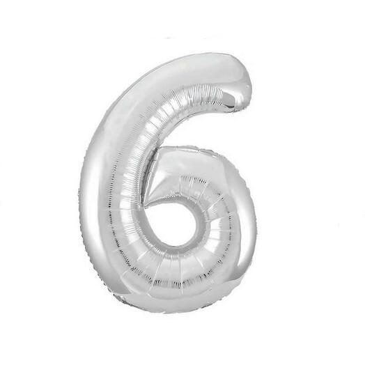 Foil ball "Digit 6"