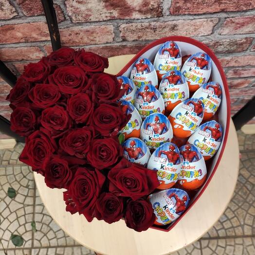 A heart of roses and kinders