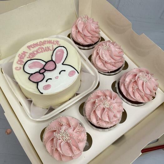 Pastel de Bento s + 5 cupcakes
