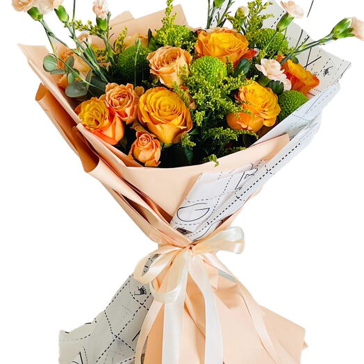 Radiant Tillie Orange Brightness Bouquet - Vibrant Floral Elegance