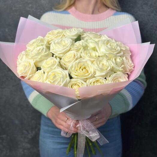 Bouquet of 29 white roses