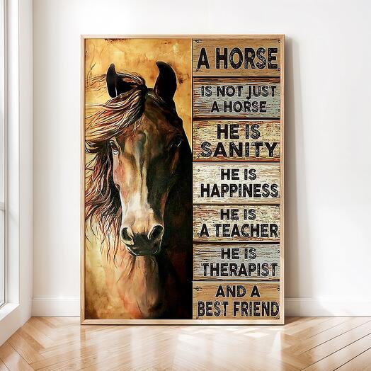 Интерьерный постер "Лошади" винтажная картина 02-0041