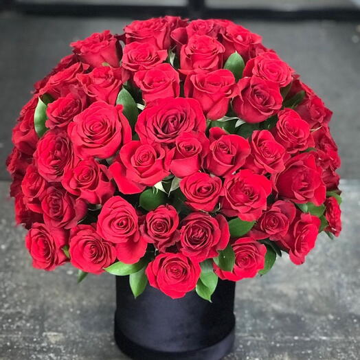 51 RED ROSE IN BOX