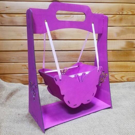 Кашпо на подвеске "бабочка"