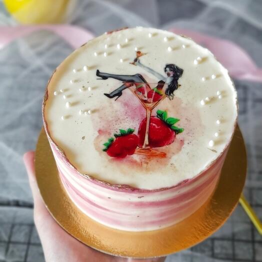 Бенто торт "Девушка в бокале" 750 гр