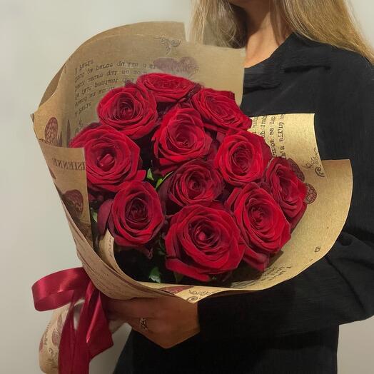 Букет из 11 красных роз 🌹