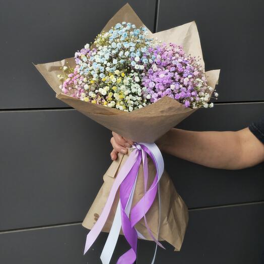 Bouquet of 7 large rainbow gypsophila