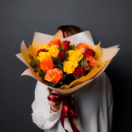 Bouquet of colored roses
