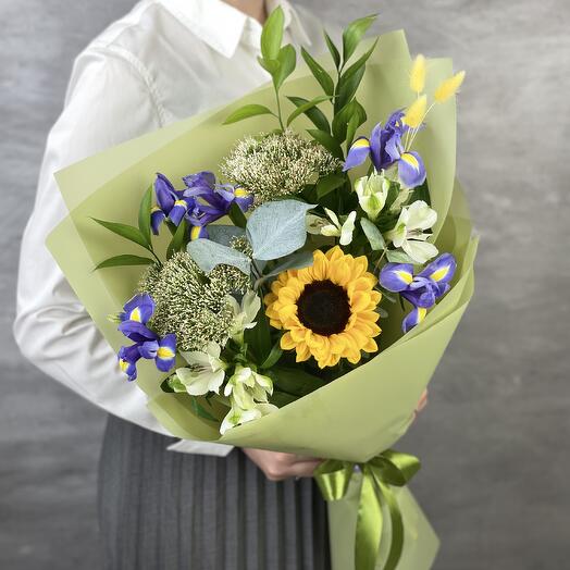 Bouquet with sunflower Tropical breeze