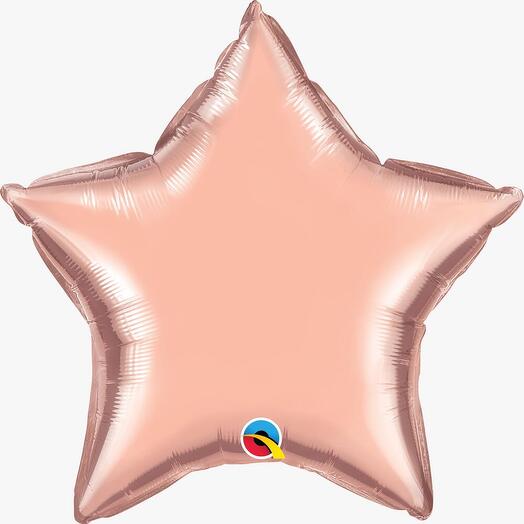 Rose Gold Star Shaped Balloon