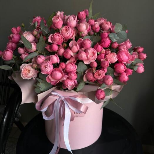 Цветочная коробка Розовая мечта 🌸