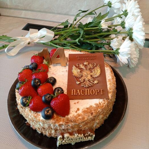 Шоколадный декор для торта "14 лет"