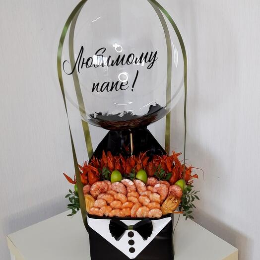 Букет "Джентльмен" с шаром