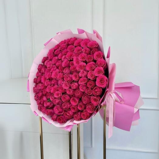 Букет из 101 розы 100 см