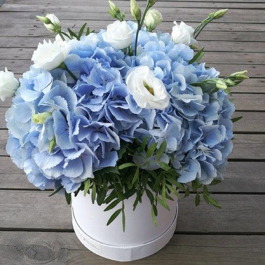 A box of hydrangeas