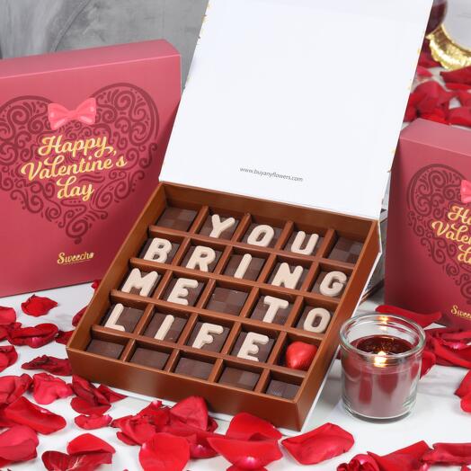 Valentine You Bring Me To Life Chocolates By Sweecho